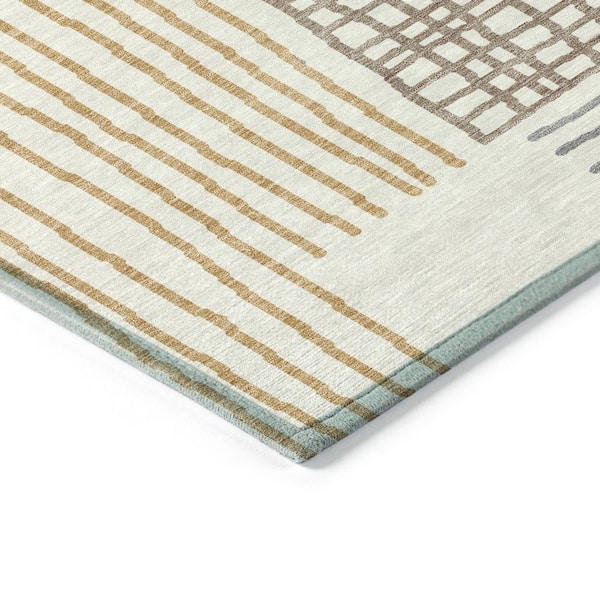 Chantille Machine Washable Indoor/Outdoor Abstract ACN2270 Ivory 10 ft. x 14 ft. Area Rug