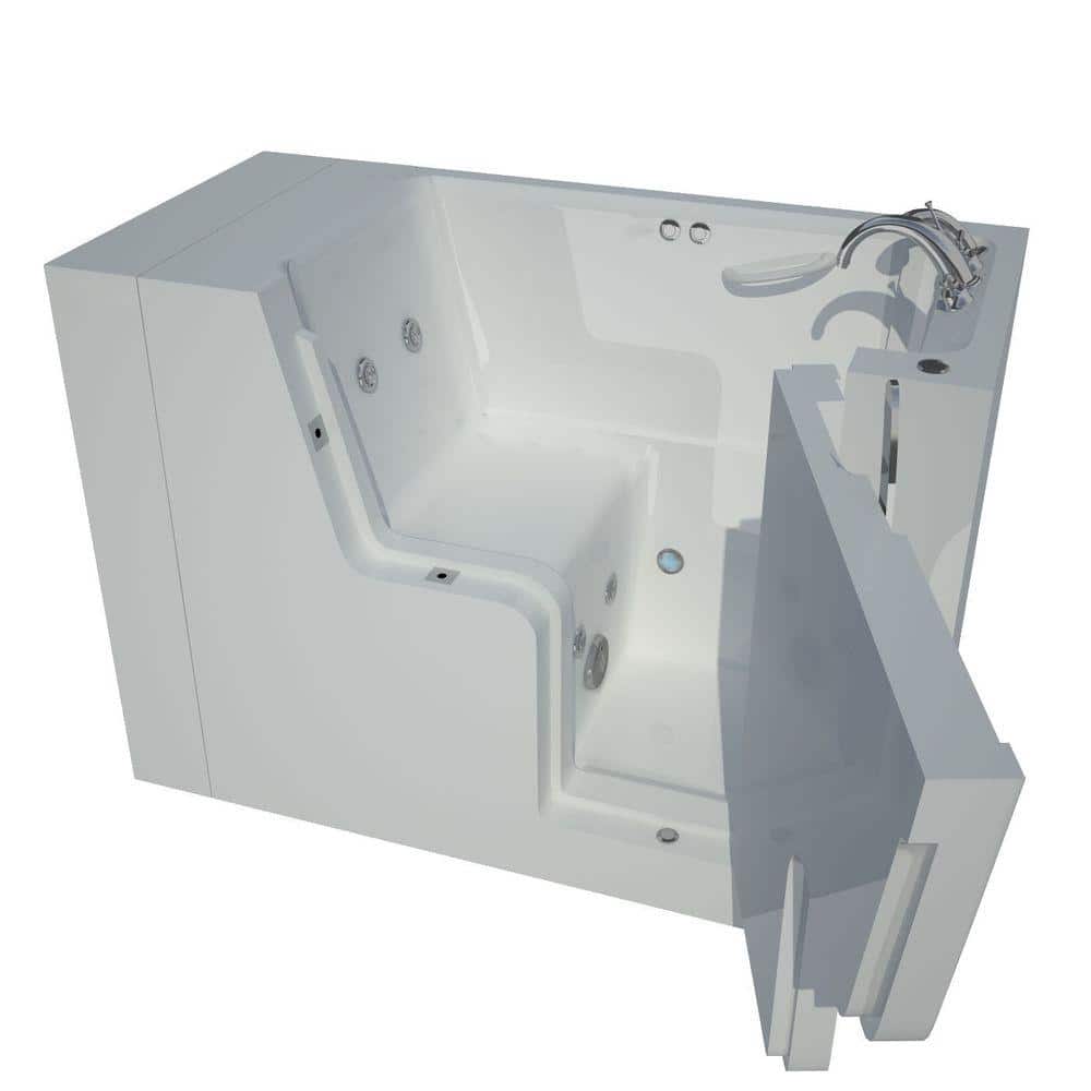 Nova Heated Wheelchair Accessible 4.5 ft. Walk-In Whirlpool Bathtub in White with Chrome Trim price history on PriceWatchPro