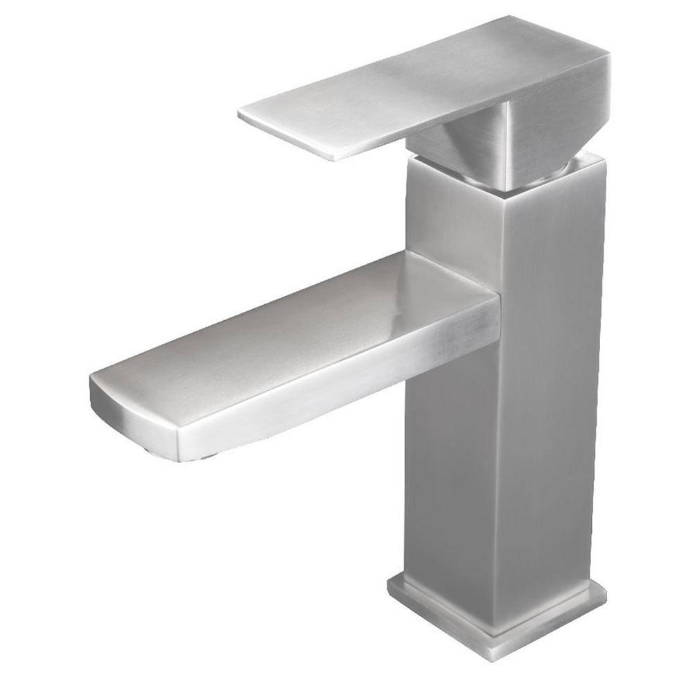Brushed Nickel Modern Single-Handle Bathroom Faucet