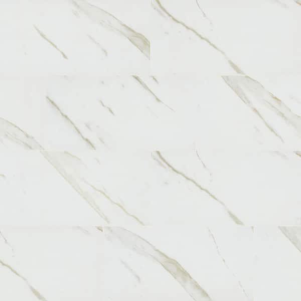 MSI Take Home Tile Sample - Pietra Calacatta 4 in. x 4 in. Matte Porcelain Floor and Wall Tile