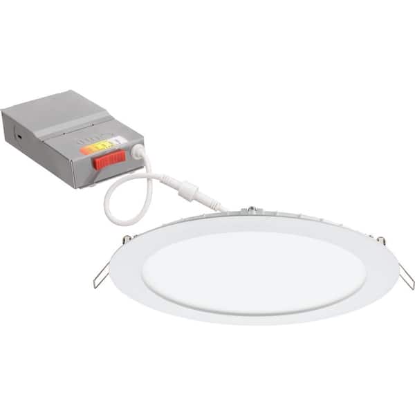 Juno Contractor Select 8 in. Selectable CCT Ultra Slim Canless Integrated LED White Recessed Light Trim