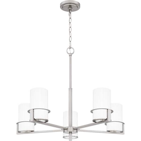 Quoizel Seymour 5 Light Brushed Nickel Chandelier