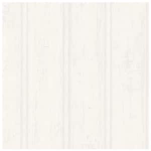 Grayling Cream Textured Wood Paneling Vinyl Peelable Roll Wallpaper (Covers 56.4 sq. ft.)