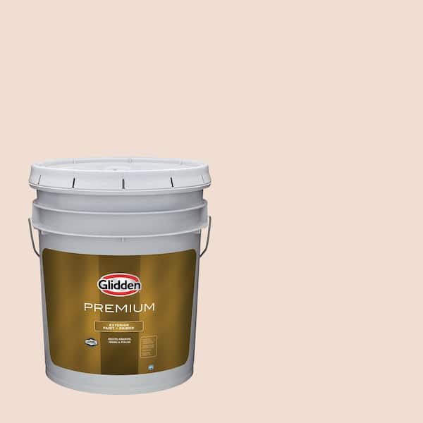 Glidden Premium 5 gal. PPG1063-2 Spice Cookie Semi-Gloss Exterior Latex Paint