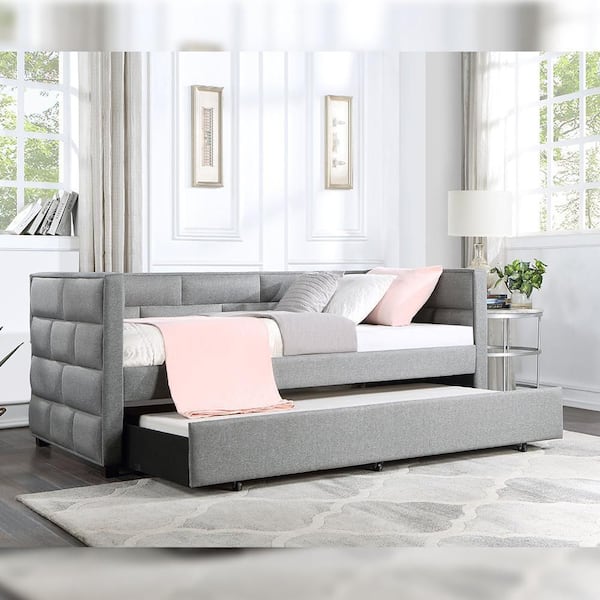 Acme Furniture Ebbo Gray Twin Daybed with Trundle