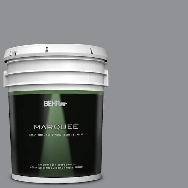 BEHR MARQUEE 5 gal. #770F-4 Gray Area Semi-Gloss Enamel Exterior Paint & Primer