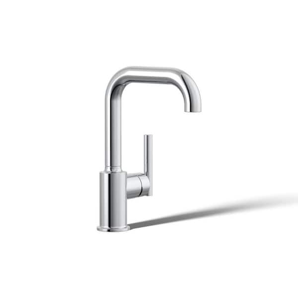 Purist Single-Handle Standard Kitchen Faucet with Secondary Swing Spout in Polished Chrome