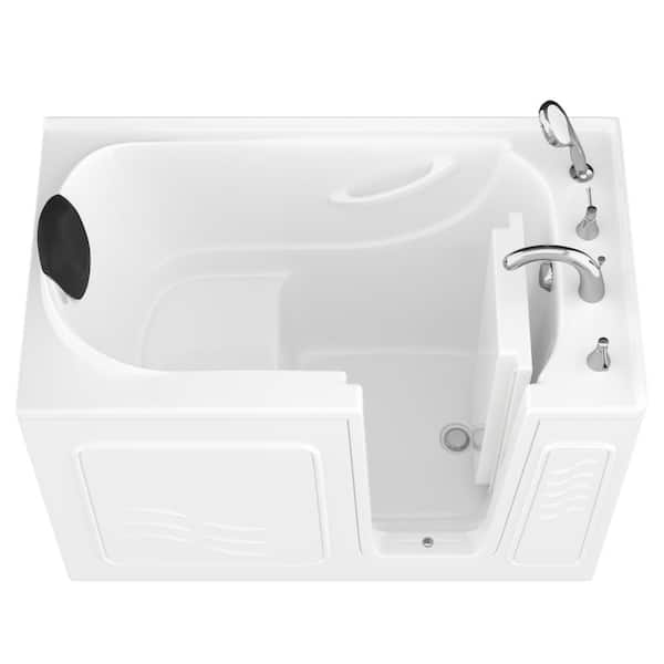 Universal Tubs Safe Premier 53 in. Right Drain Walk-In Soaking Bathtub in White