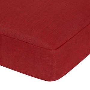 20 in. x 20 in. CushionGuard Trapezoid Outdoor Dining Chair Replacement Seat Cushion in Chili