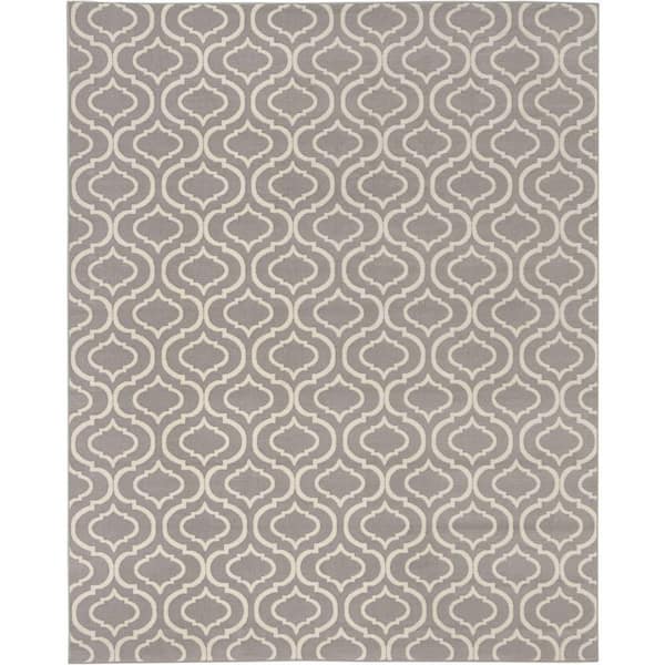 Nourison Jubilant Grey 8 ft. x 10 ft. Moroccan Farmhouse Area Rug