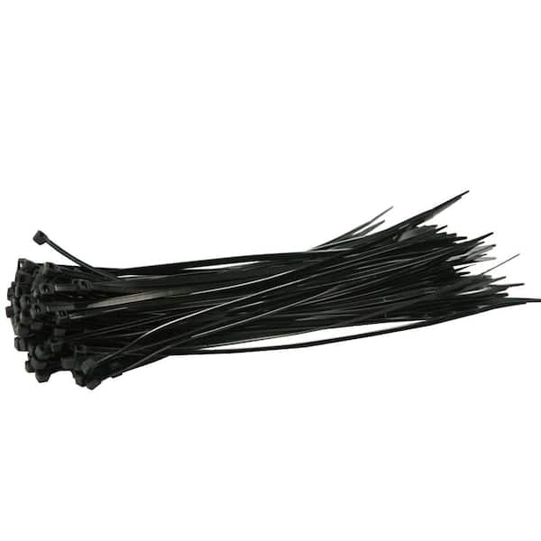 BOEN 17 in. Black Nylon Cable Ties (500-Piece)