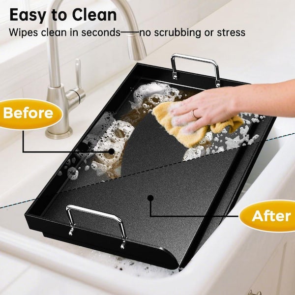 Ceramic Nonstick Griddle Top 23 in. x 16 in. Steel Flat Plate with