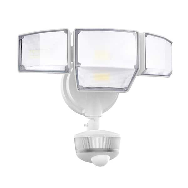 425-Watt equivalent 8000 Lumen 180° White Motion Sensing Dusk to Dawn Integrated LED Flood Light