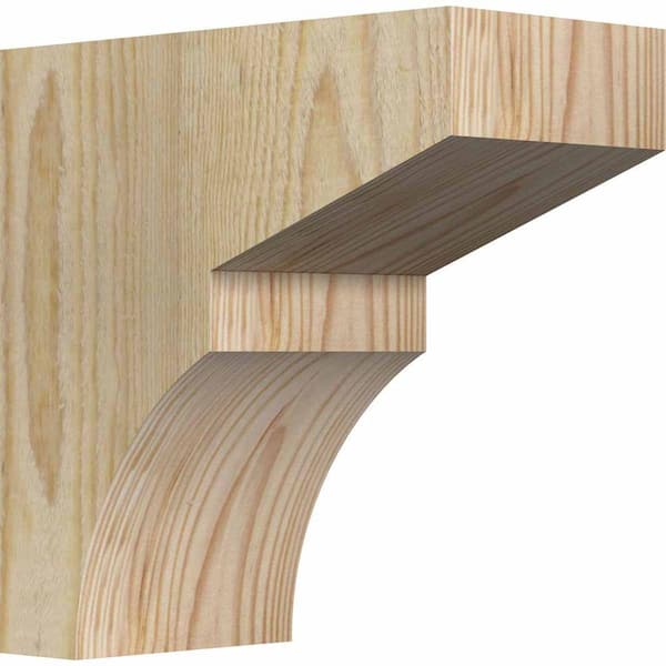Ekena Millwork 4 in. x 8 in. x 8 in. Douglas Fir Monterey Rough Sawn Corbel