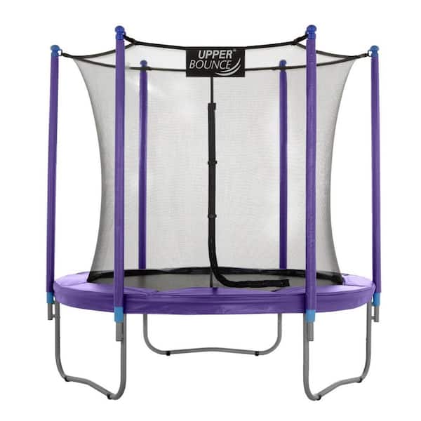 Machrus Upper Bounce 9 ft. Round Trampoline Set with Safety Enclosure System Outdoor Trampoline for Kids and Adults
