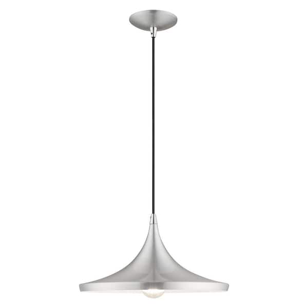 Braxton 1-Light Brushed Aluminum Mini Pendant