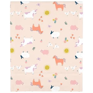 Pink Sunny Farms Super Soft Mini Fitted Polyester Crib Sheet