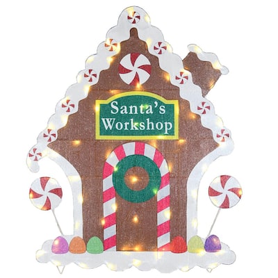 42 in. Pre-Lit Gingerbread House
