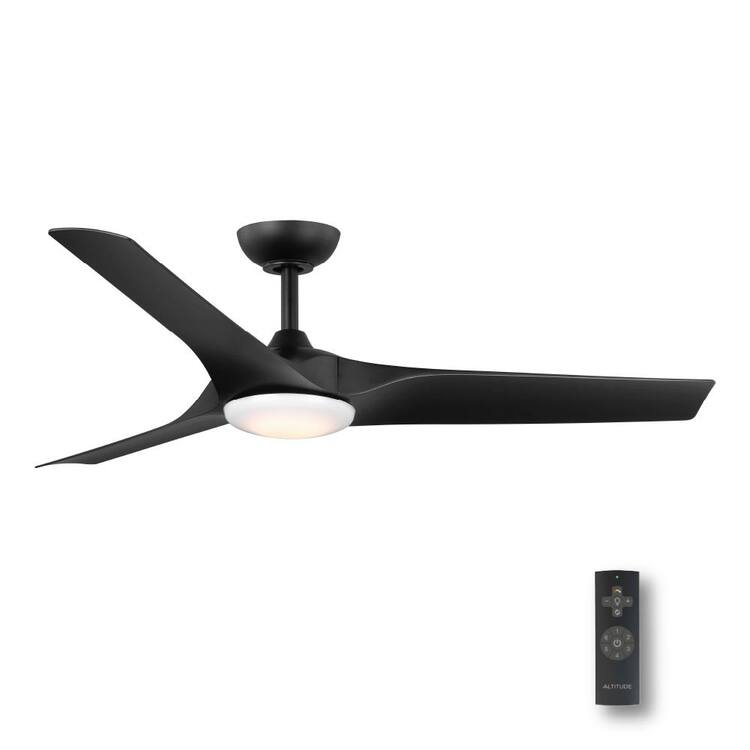 Altitude Gossamer 52 in. Integrated LED Indoor Matte Black Ceiling Fan