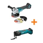 18V LXT Lithium-Ion Cordless 4.5/5 in. Angle Grinder (Tool Only) w/Bonus 18V Oscillating Multi-Tool (Tool-Only)