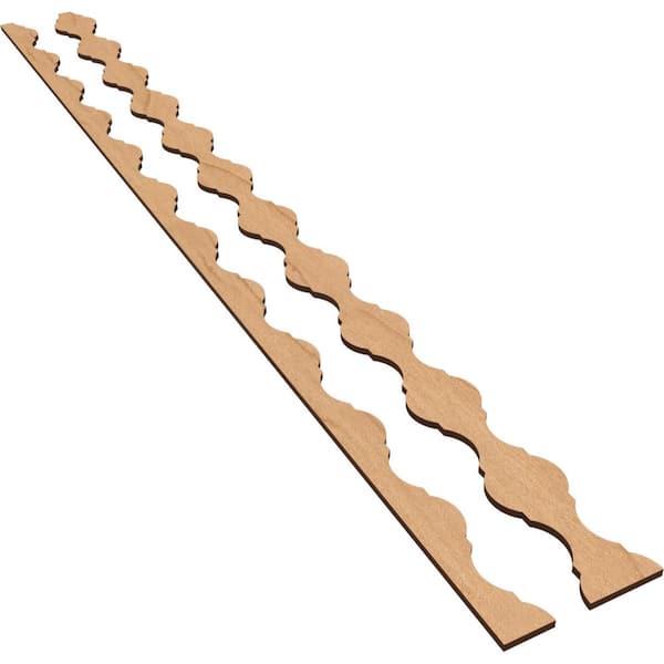 Ekena Millwork Casablanca 47 in. H x 0.25 in. W Slatwall Panels in Maple 31-Pack