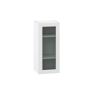 Alton Painted 15 in. W x 35 in. H x 14 in. D in White Assembled Wall Kitchen Cabinet with Glass Door ()