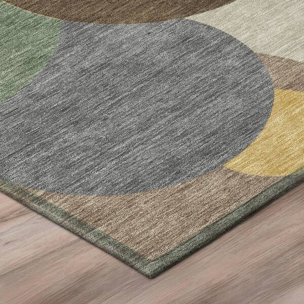 Chantille Machine Washable Indoor/Outdoor Abstract ACN2905 Chocolate 10 ft. x 14 ft. Area Rug