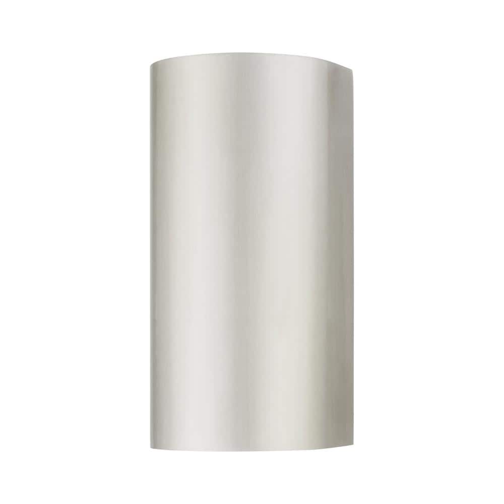 Brushed Nickel 1-Light Outdoor Wall Sconce, Dark Sky Compliant