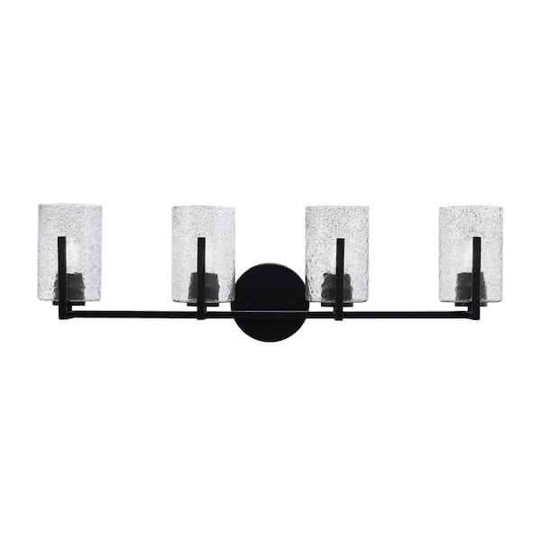 Unbranded Cottonwood 29 in. 4-Light Matte Black Vanity Light
