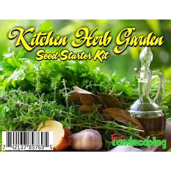 Fun Landscaping KH12SS16 Kitchen Herb Garden Seed Starter Kit