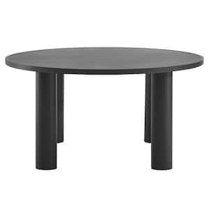 Nautica 60 in. Round Metal Outdoor Patio Dining Table in Graphite