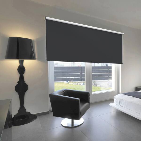 iFit Cut-to-Width 39.5 in. W x 73 in. L Black Cordless Blackout