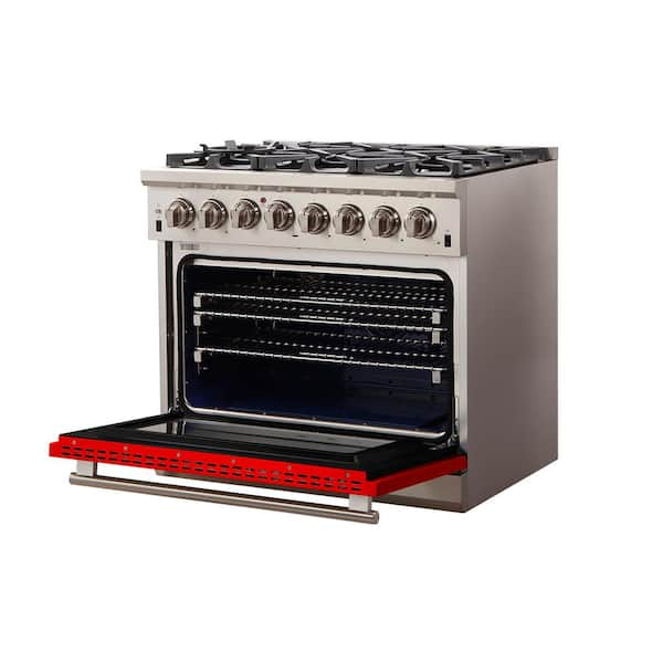 Forno Capriasca 36 Freestanding Dual Fuel Range Red