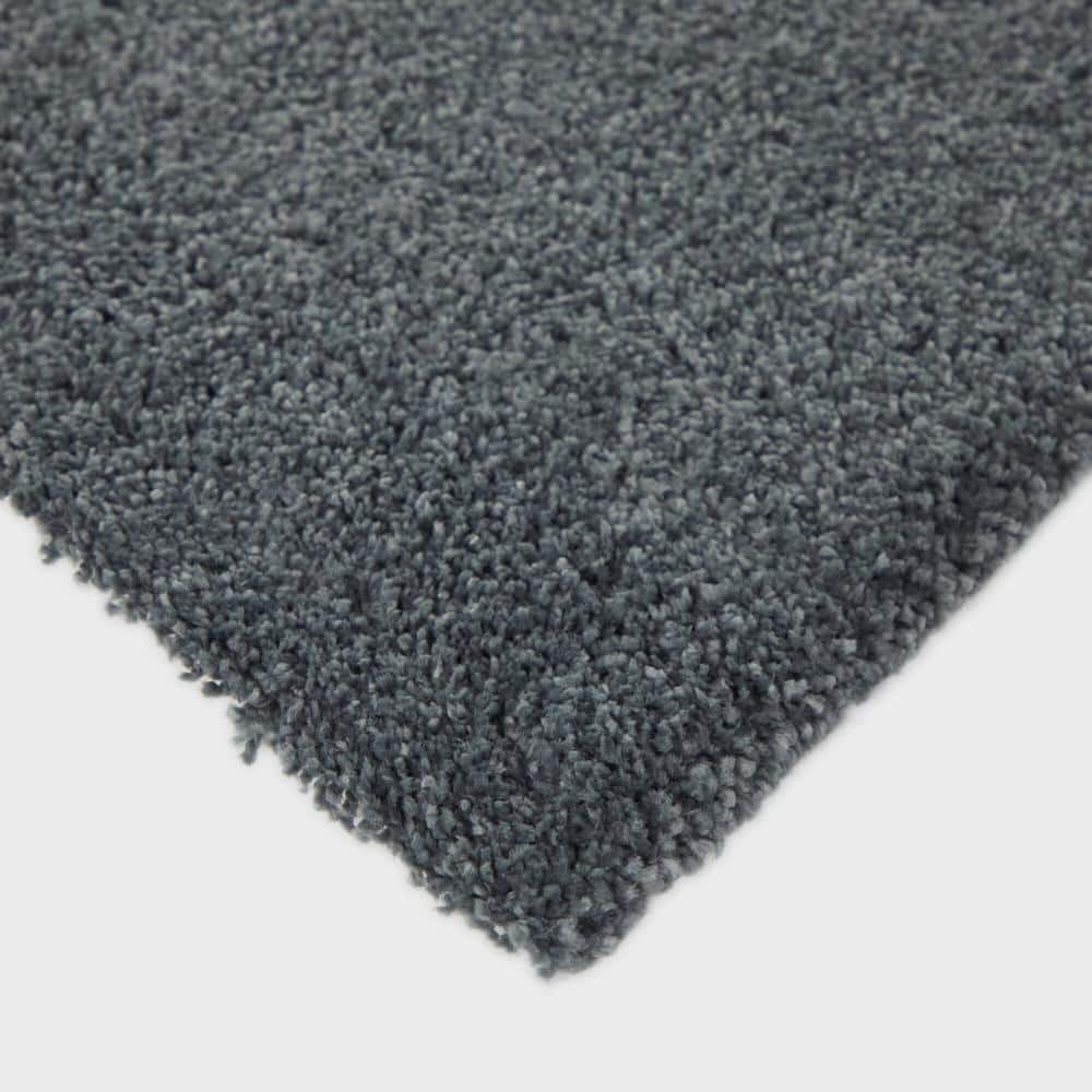 Mustard and Gray Rectangular Shag Area Rug 4' x 6'