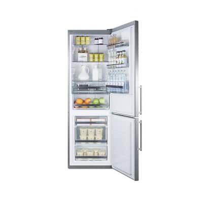 24 in. W 11.6 cu. ft. Bottom Freezer Refrigerator in Stainless Steel, Counter Depth