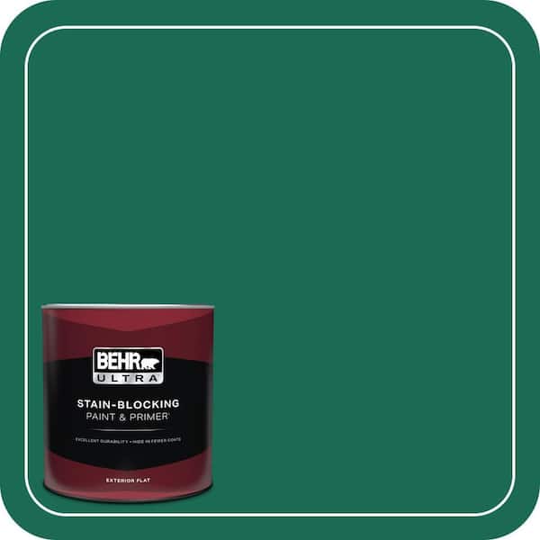 BEHR ULTRA 1 qt. #480B-7 Clover Brook Flat Exterior Paint & Primer