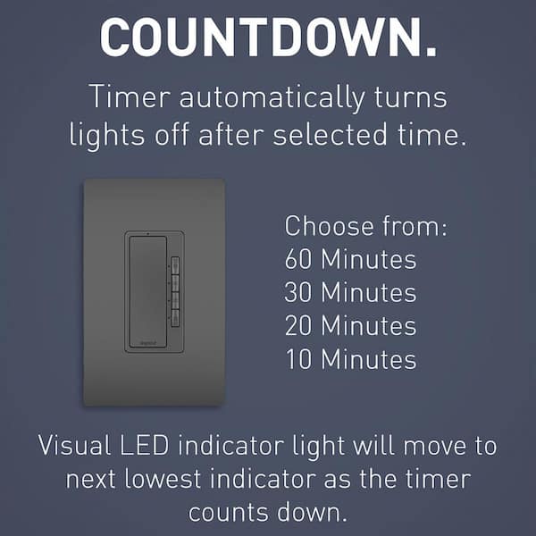 radiant 4 Button 60-Minutes, 40-Minutes, 20-Minutes, 10-Minutes Indoor Digital Countdown Timer, Black