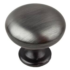 GlideRite 1-1/4 in. Dia Satin Pewter Classic Round Ring Cabinet Knob ...