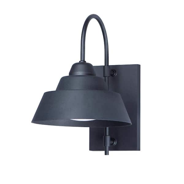 Maxim Lighting Shoreline 1-Light Black Outdoor Hardwired Wall Sconce