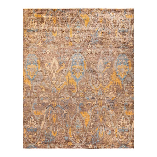 Solo Rugs Beige 7 ft. 11 in. x 10 ft. 0 in. Serapi One-of-a-Kind Hand-Knotted Area Rug