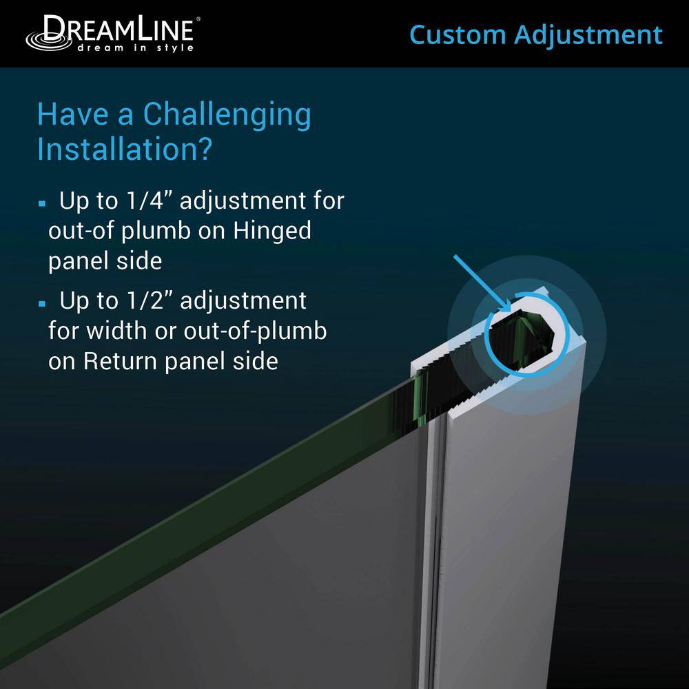 Unidoor-X 72" Frameless Hinged Shower Enclosure in Oil Rubbed Bronze
