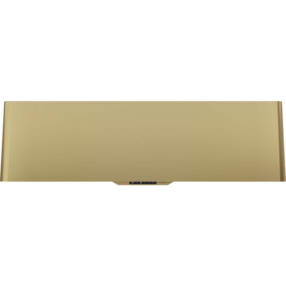 Mesa 48 in. Wall Mount Range Hood with LED Lights in Satin Gold