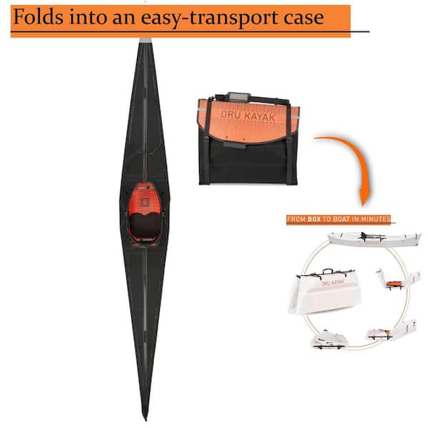 ORU KAYAK - Oru Kayak Foldable Kayak Coast XT : Stable, Durable, Lightweight-Lake, River, and Ocean Kayaks-Advanced (Black)