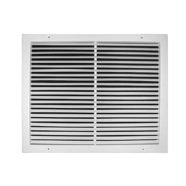 Everbilt 14 in. x 14 in. Fixed Bar Return Air Grille, White