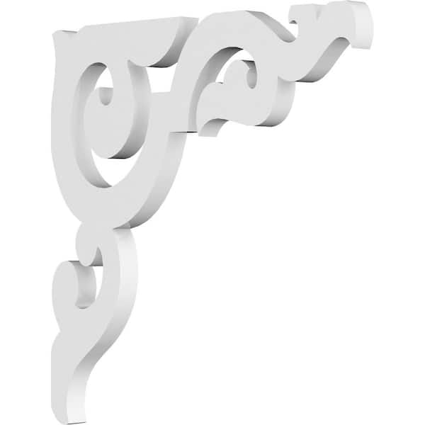 Ekena Millwork 5/8 in. W x 10 in. H x 10 in. D PVC Rotherham Bracket