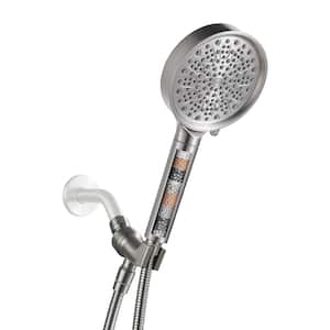 6-Spray Patterns 4.9 in. Wall Mount Handheld Shower Head 1.8 GPM in Brushed Nickel