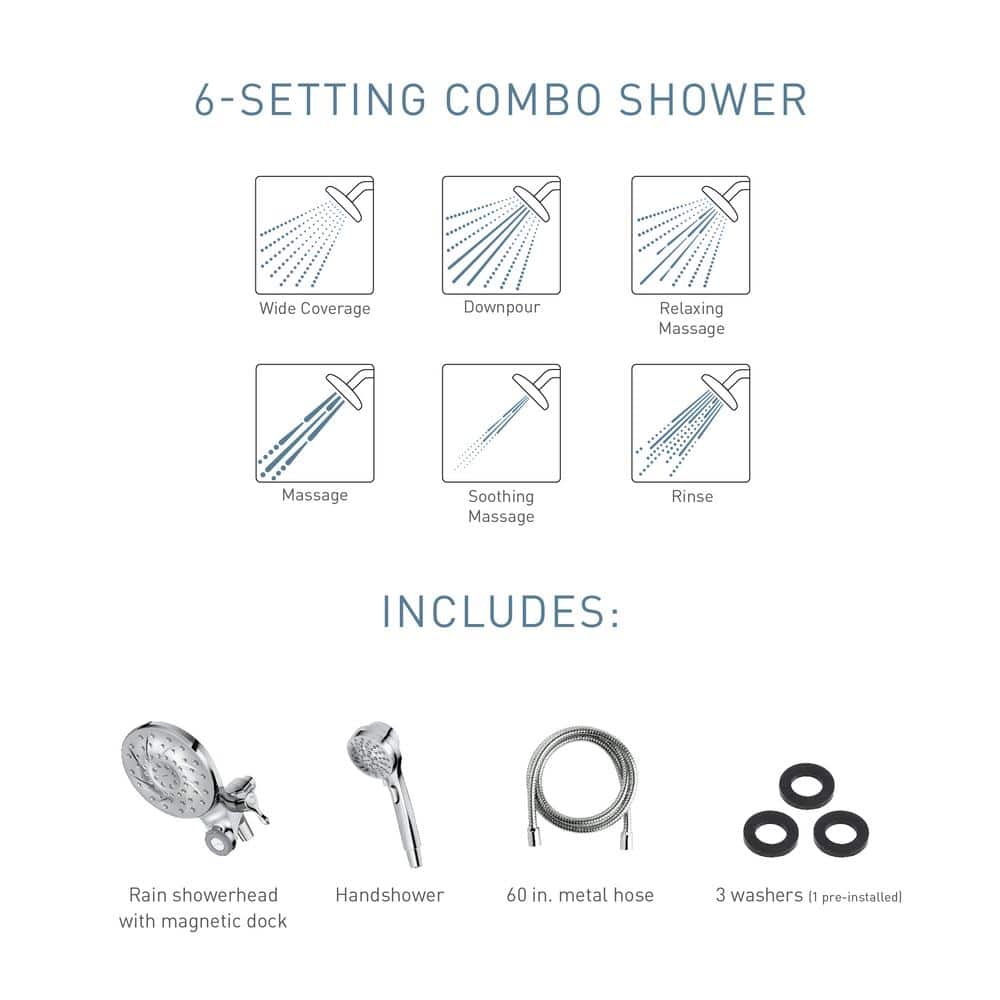 Mediterranean Bronze Multi-Head Wall Mounted Shower Faucet