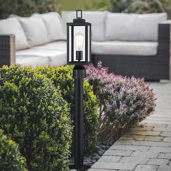 Hukoro 16.5 in.1-Light Mattle Black Metal Hardwired Outdoor