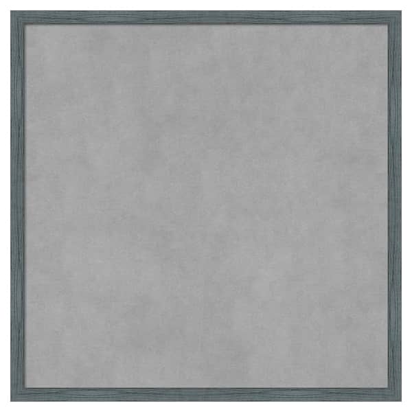 Amanti Art Dixie Blue Grey Rustic Narrow 21 in. x 21 in. Framed Magnetic Board