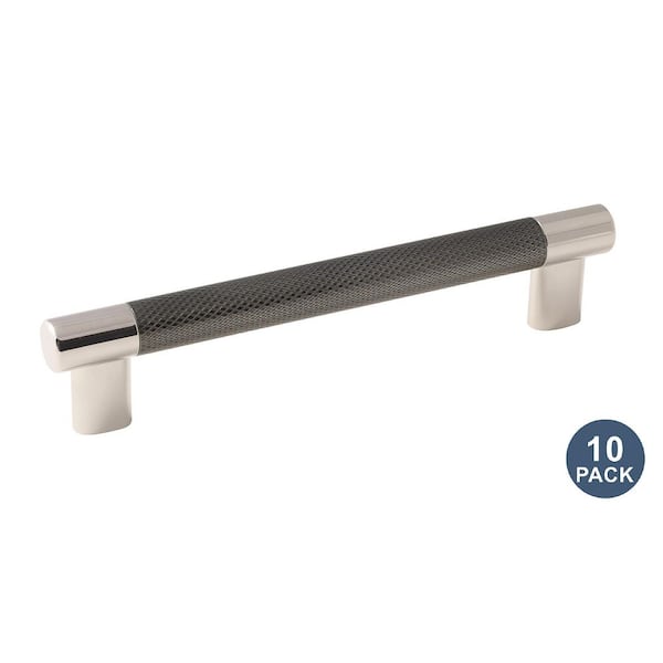 Esquire 6-5/16 in. (160 mm) Polished Nickel/Gunmetal Drawer Pull (10-Pack)
